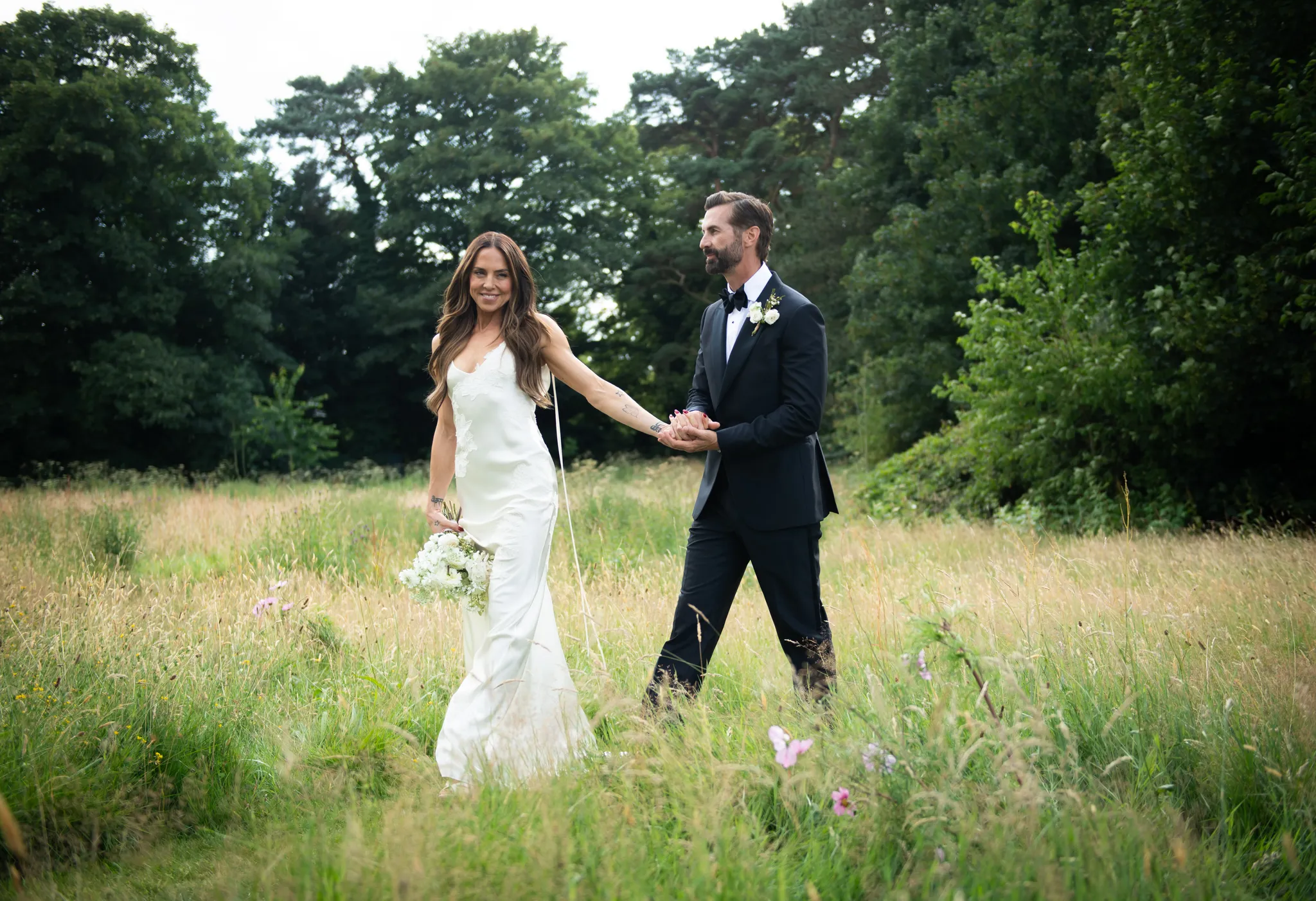 Mel C en haar man op hun bruiloft