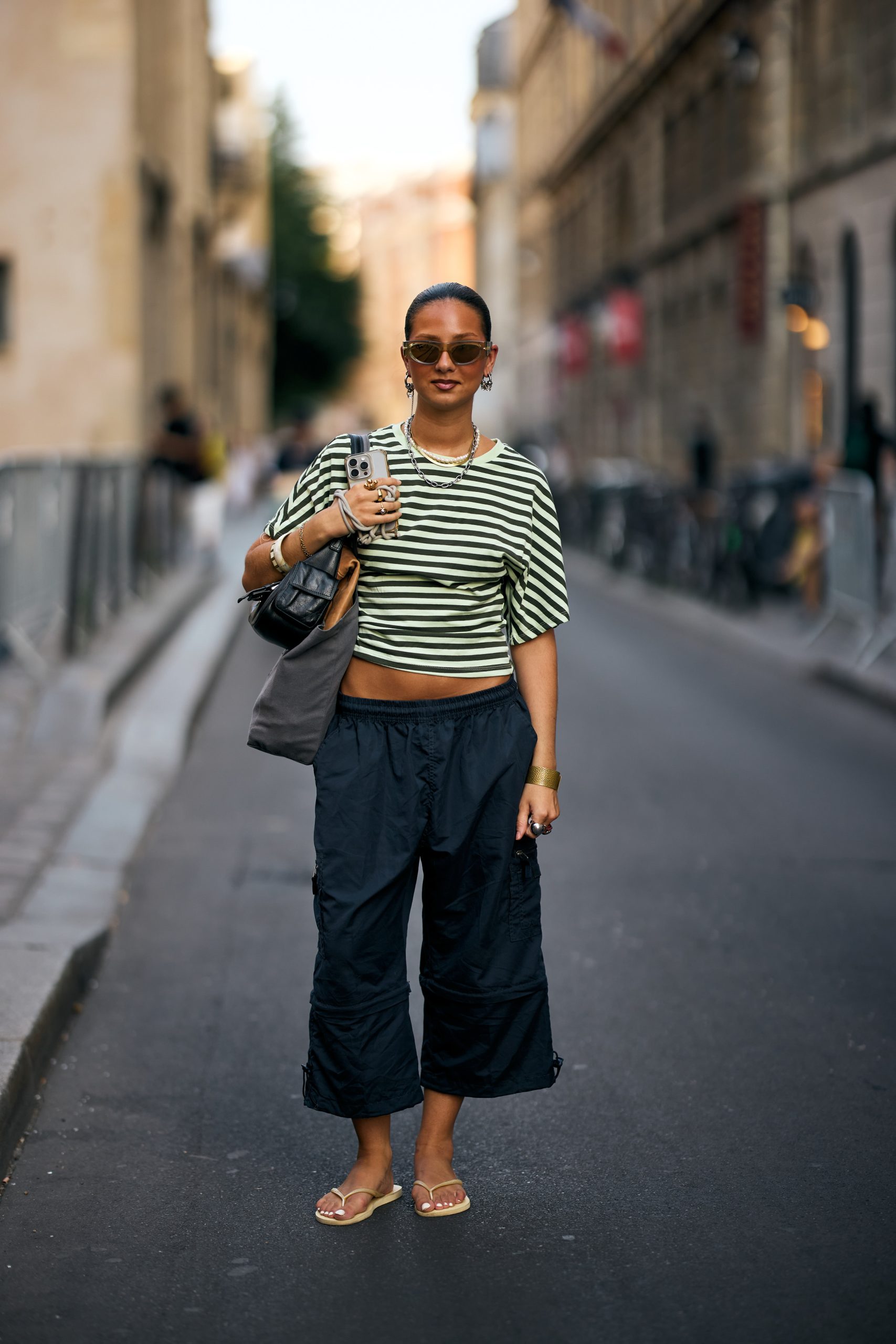 Culotte schoenen combinatie: Lange broek met flip flops