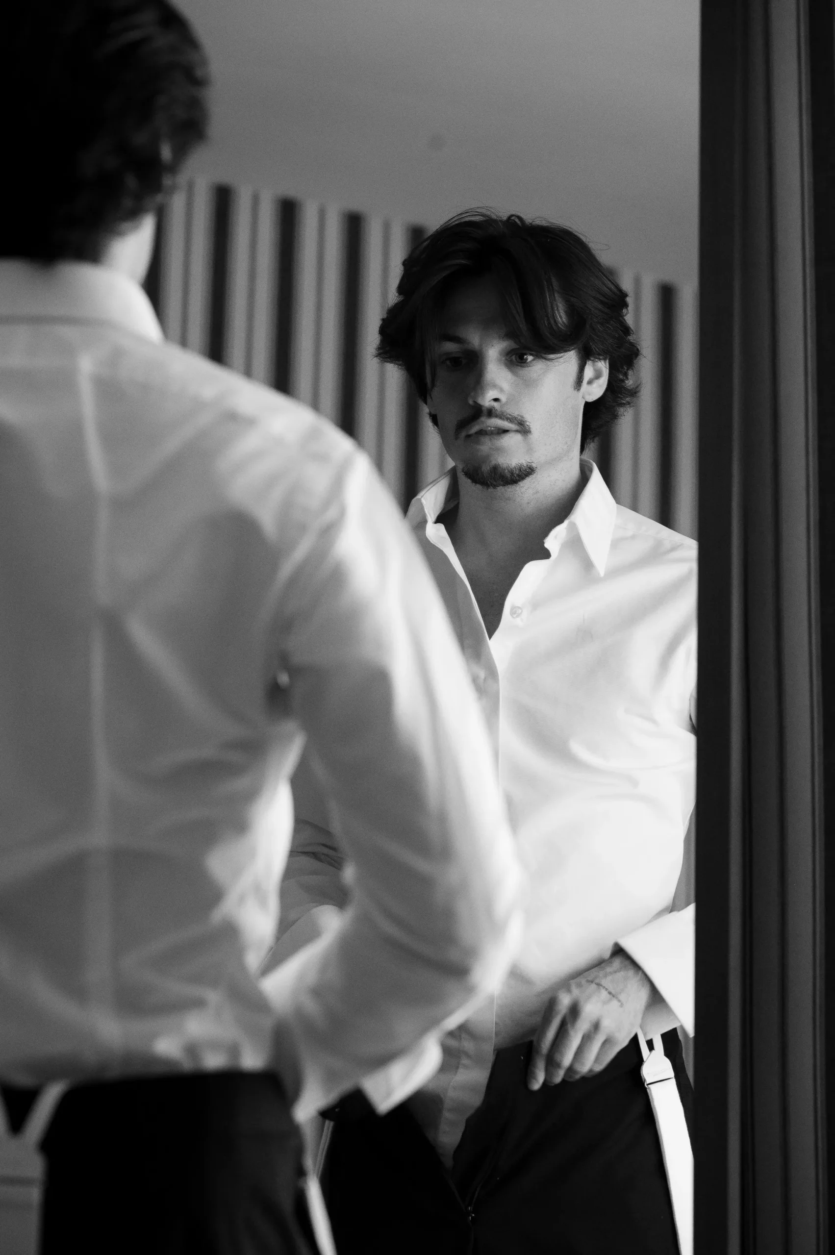 Beeld van de bruiloft van Dylan Jagger Lee en Paula Bruss