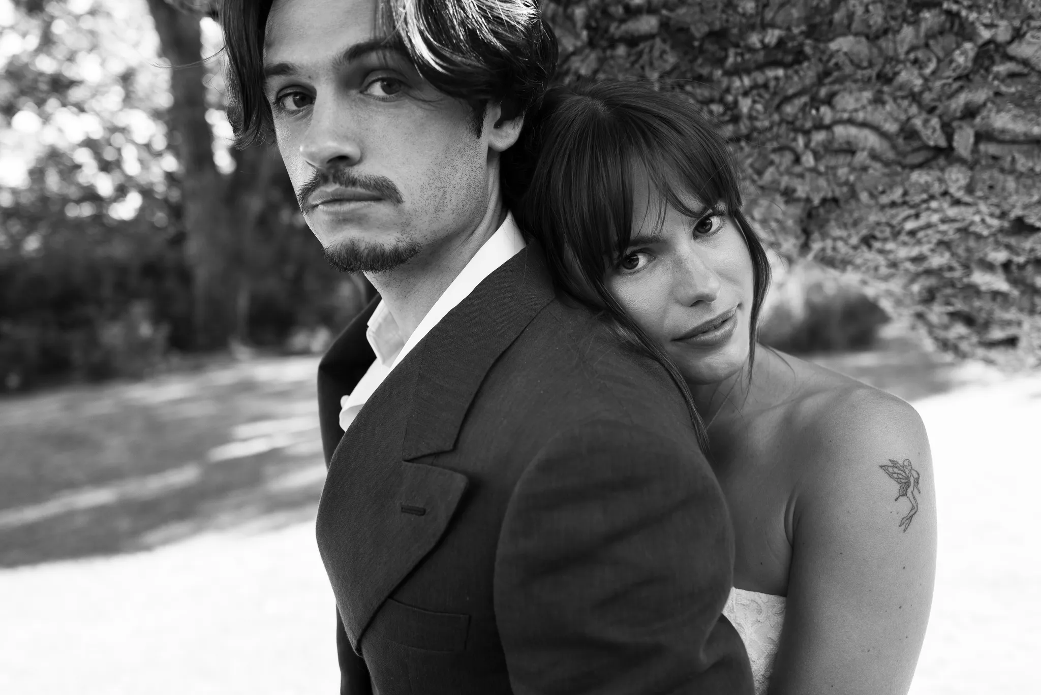 Beeld van de bruiloft van Dylan Jagger Lee en Paula Bruss