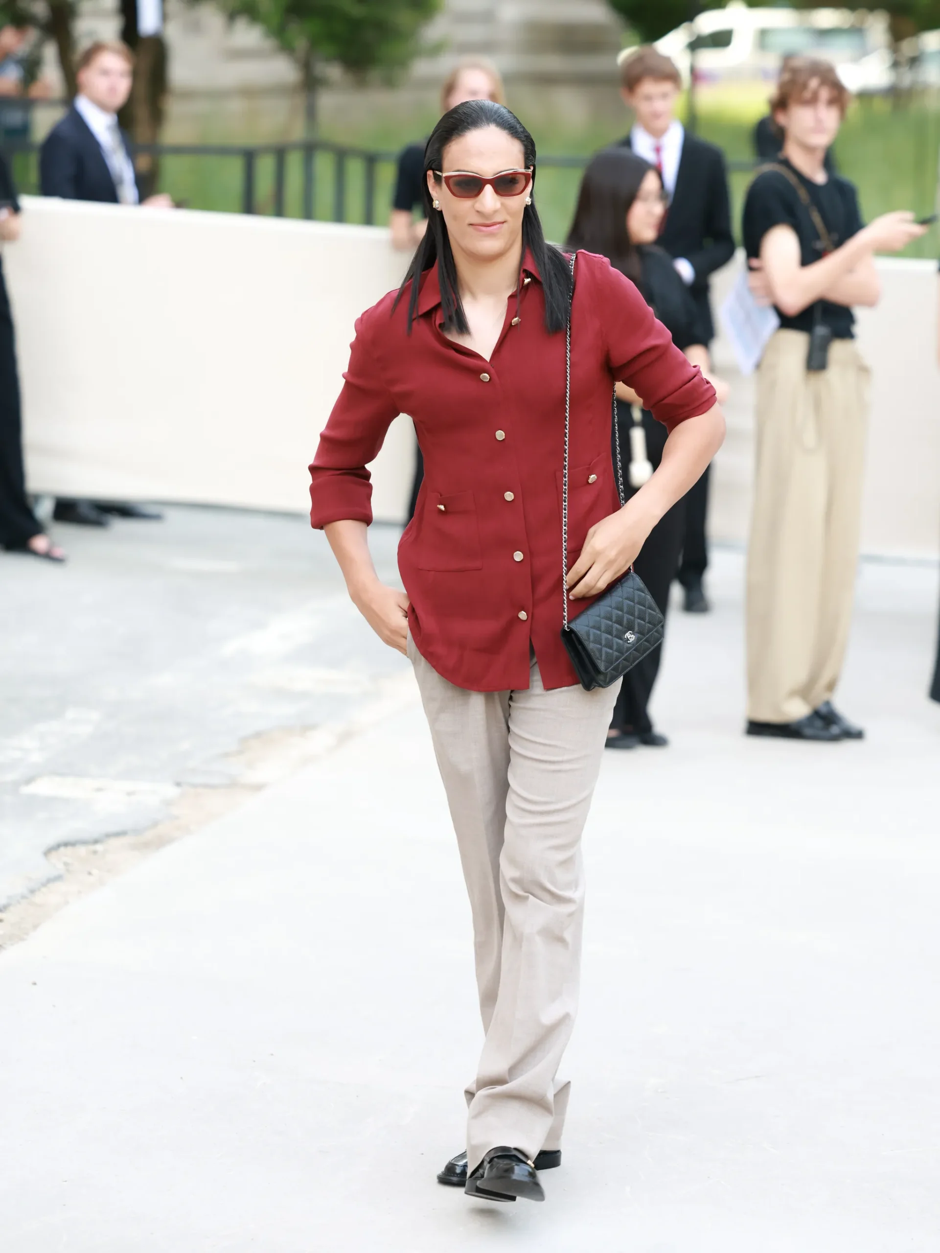 Imane Khelif bij de Chanel couture herfst/winter 2026-show in Parijs