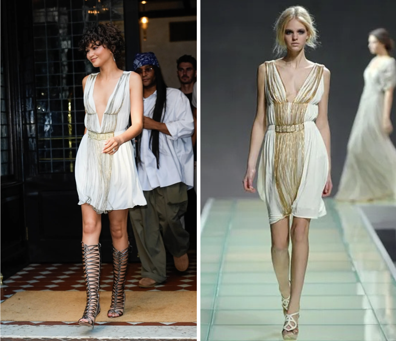 Zendaya in gladiatorsandalen