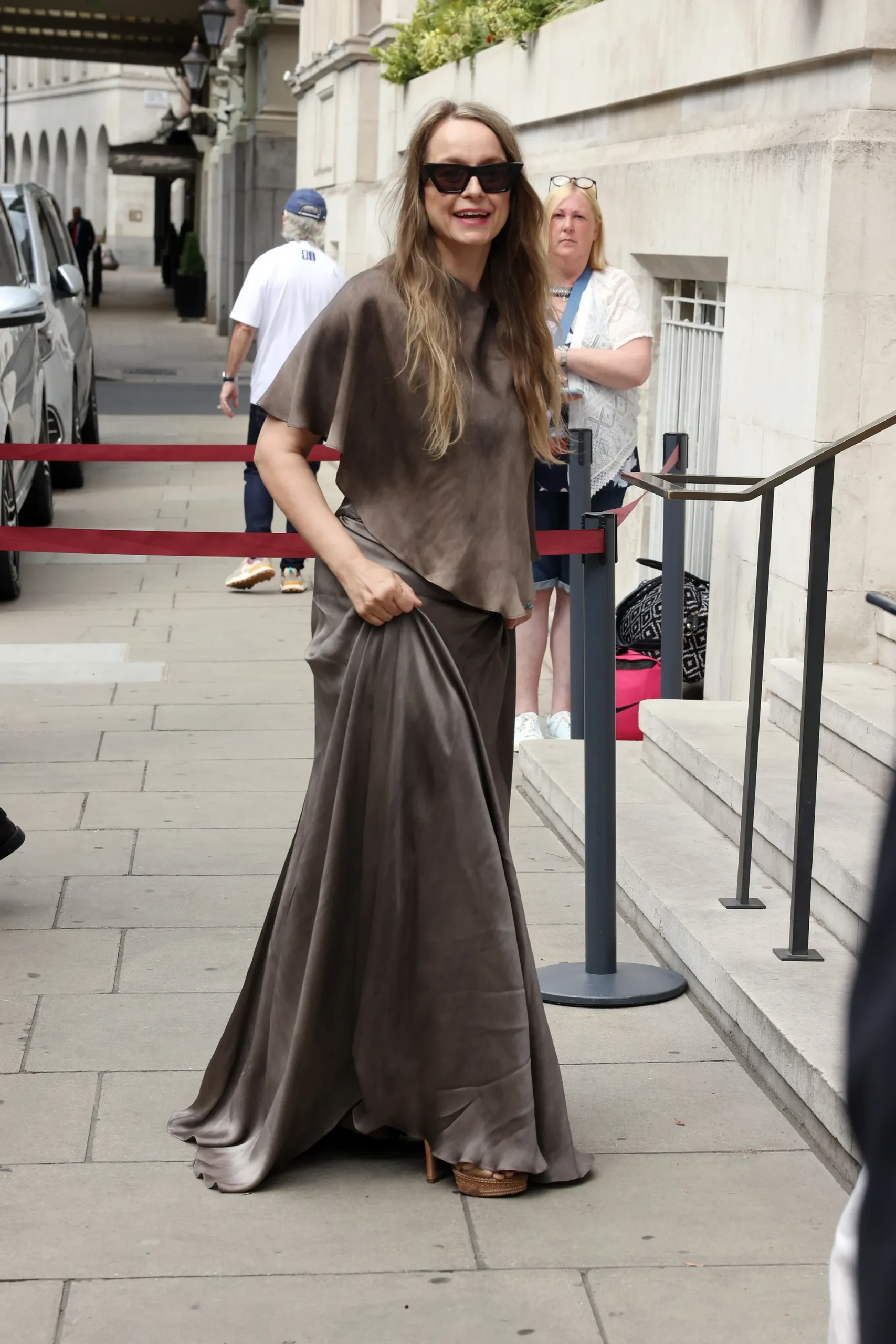 Samantha Morton in McQueen, bij de photo call in Londen