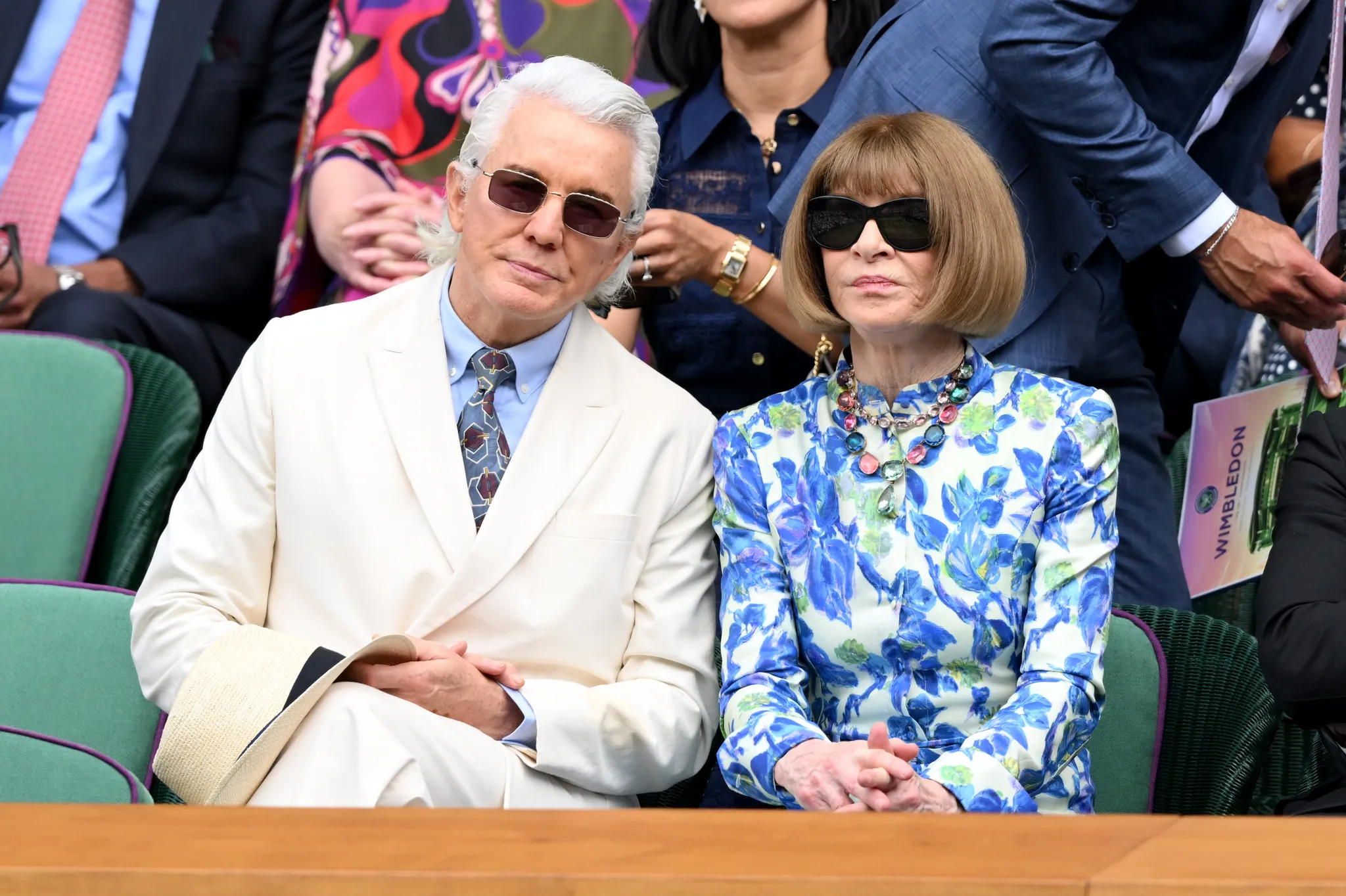 Baz Luhrmann en Anna Wintour op Wimbledon 2026
