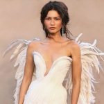 Zendaya in Matiéres Fécales en sieraden van Chopard, tijdens de première in New York