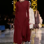 Chanel burgundy jurk