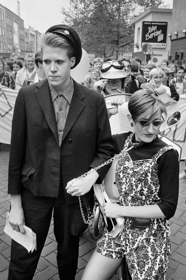 Protest op Roze Zaterdag in Nijmegen, 1984.