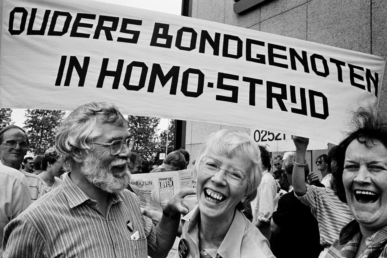 De queer community captured by Erwin Olaf: Protest op Roze Zaterdag in Leiden, 1983.