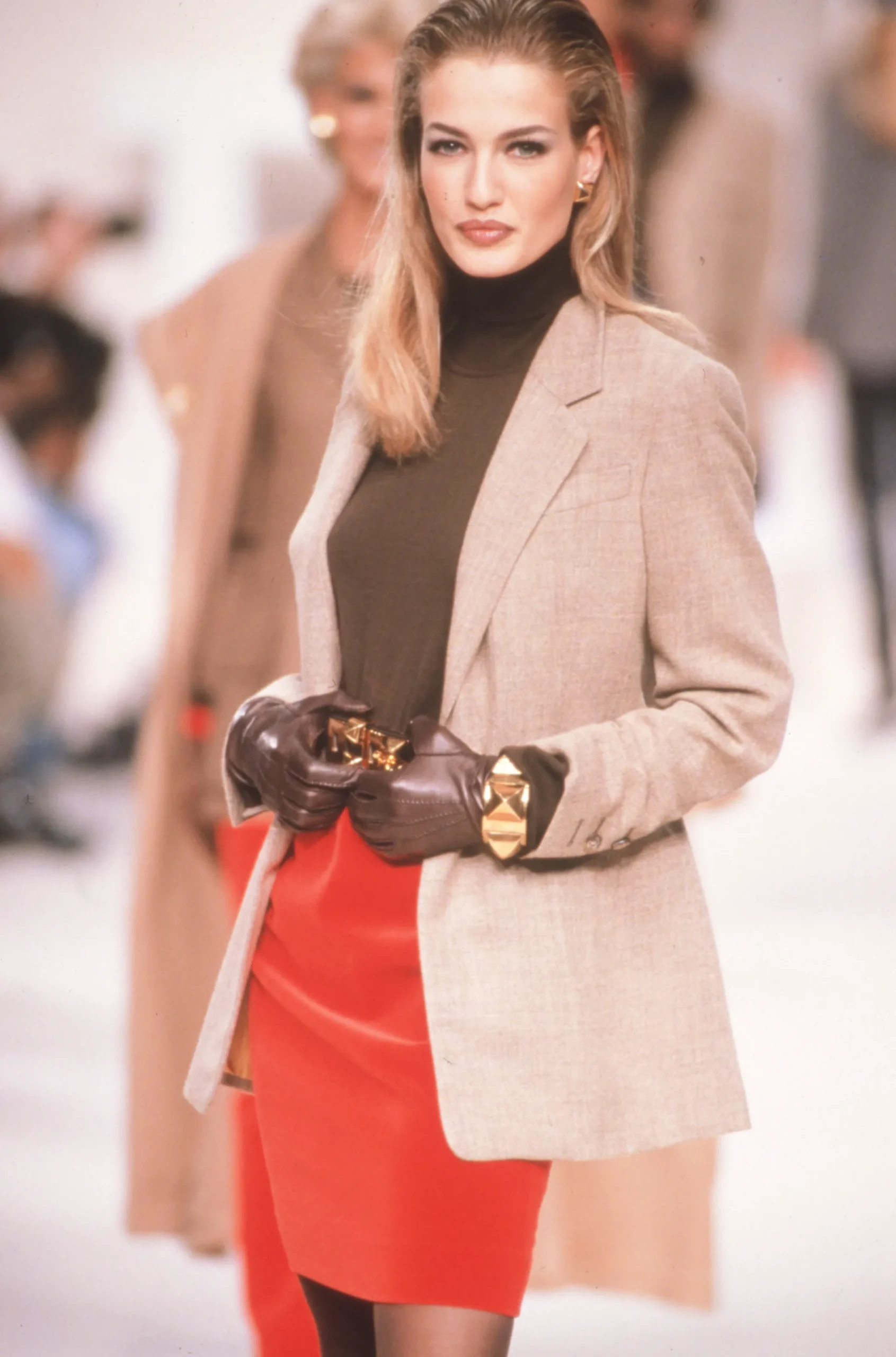 Karen Mulder op de catwalk