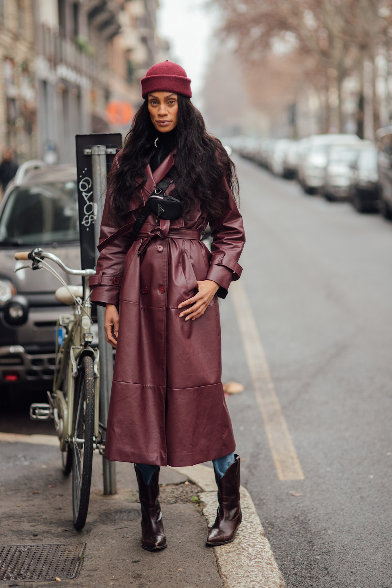 Bruine laarzen in de streetstyle