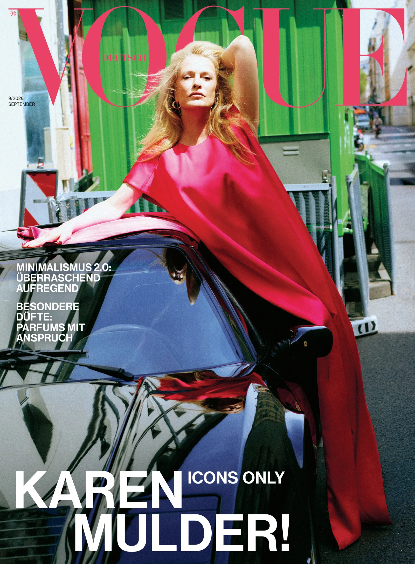 Karen Mulder in coverstory van Vogue Germany door Sean & Seng