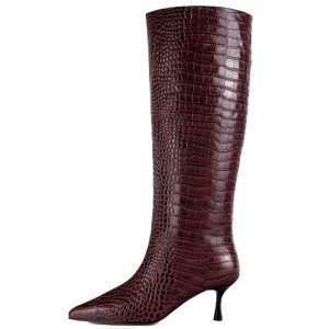 Toteme laarzen met crocprint