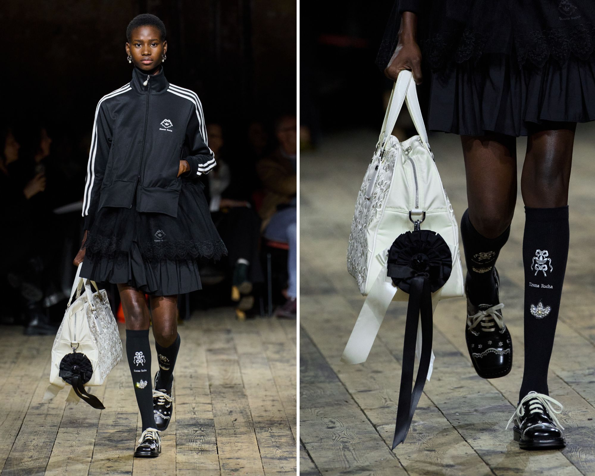 Lace shoes op de catwalk