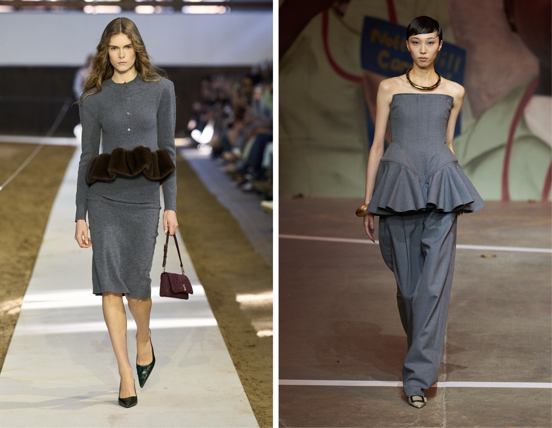 Peplum bij Stella McCartney en Tolu Coker herfst/winter 2026