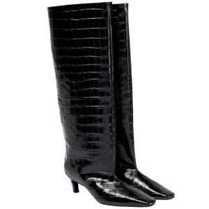 Toteme laarzen met crocprint