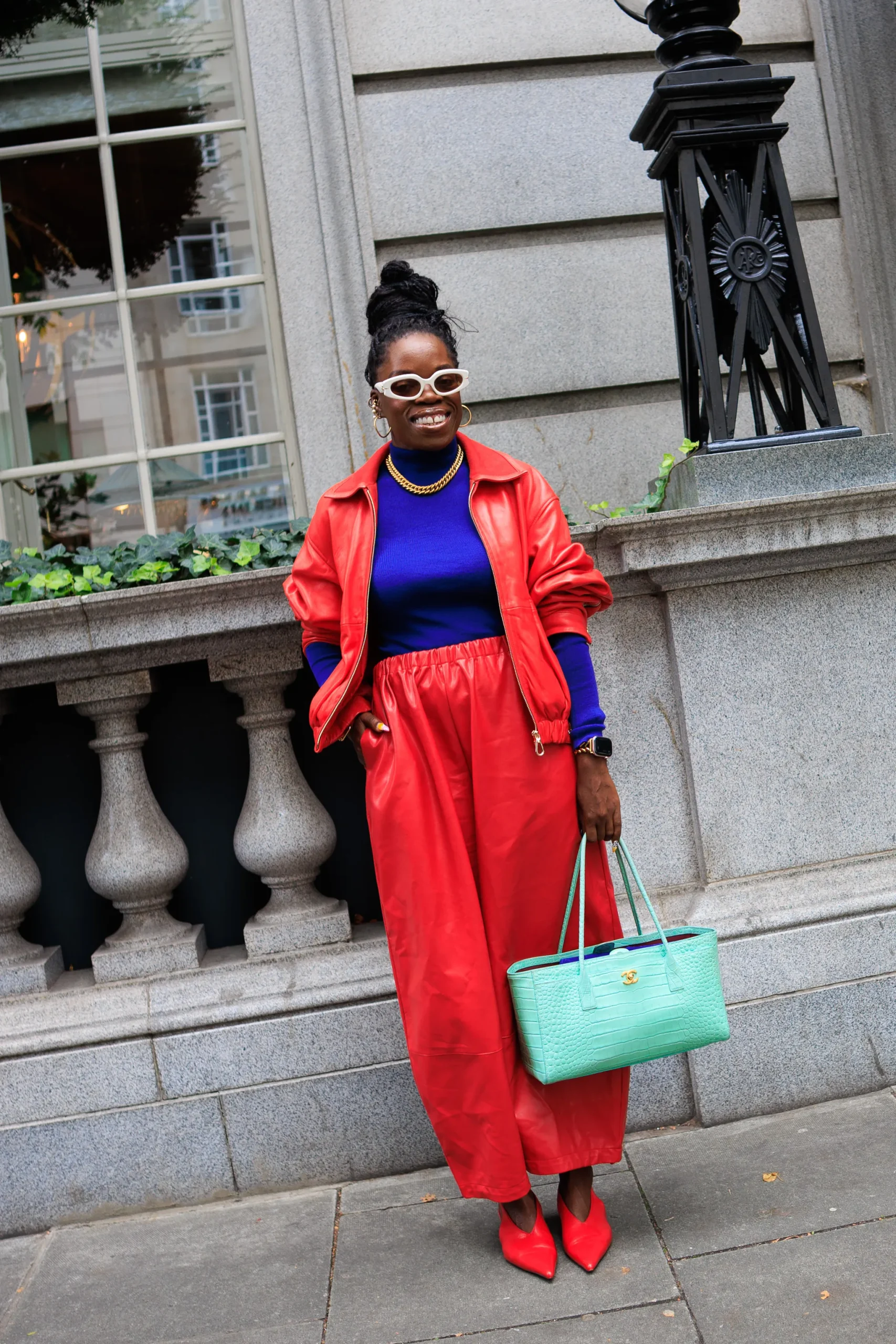 Vrouw tijdens London Fashion Week