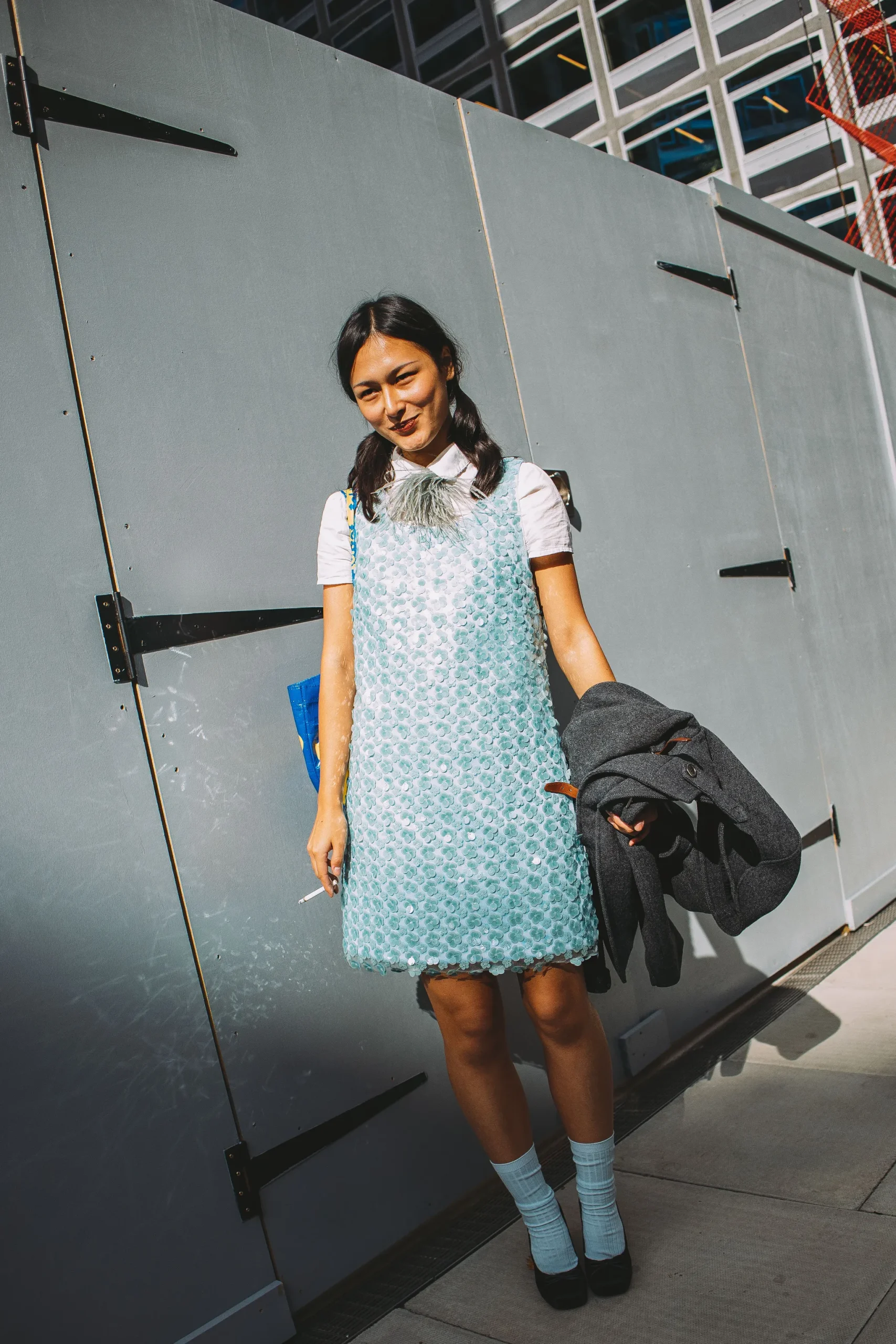 Vrouw tijdens London Fashion Week