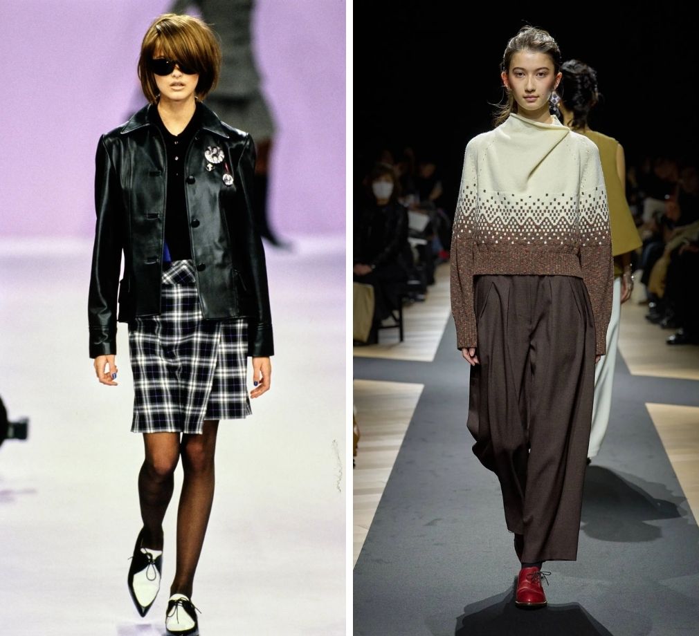 Modellen voor Ana Sui en Support Surface op de runway