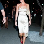 Bella Hadid tijdens New York Fashion Week