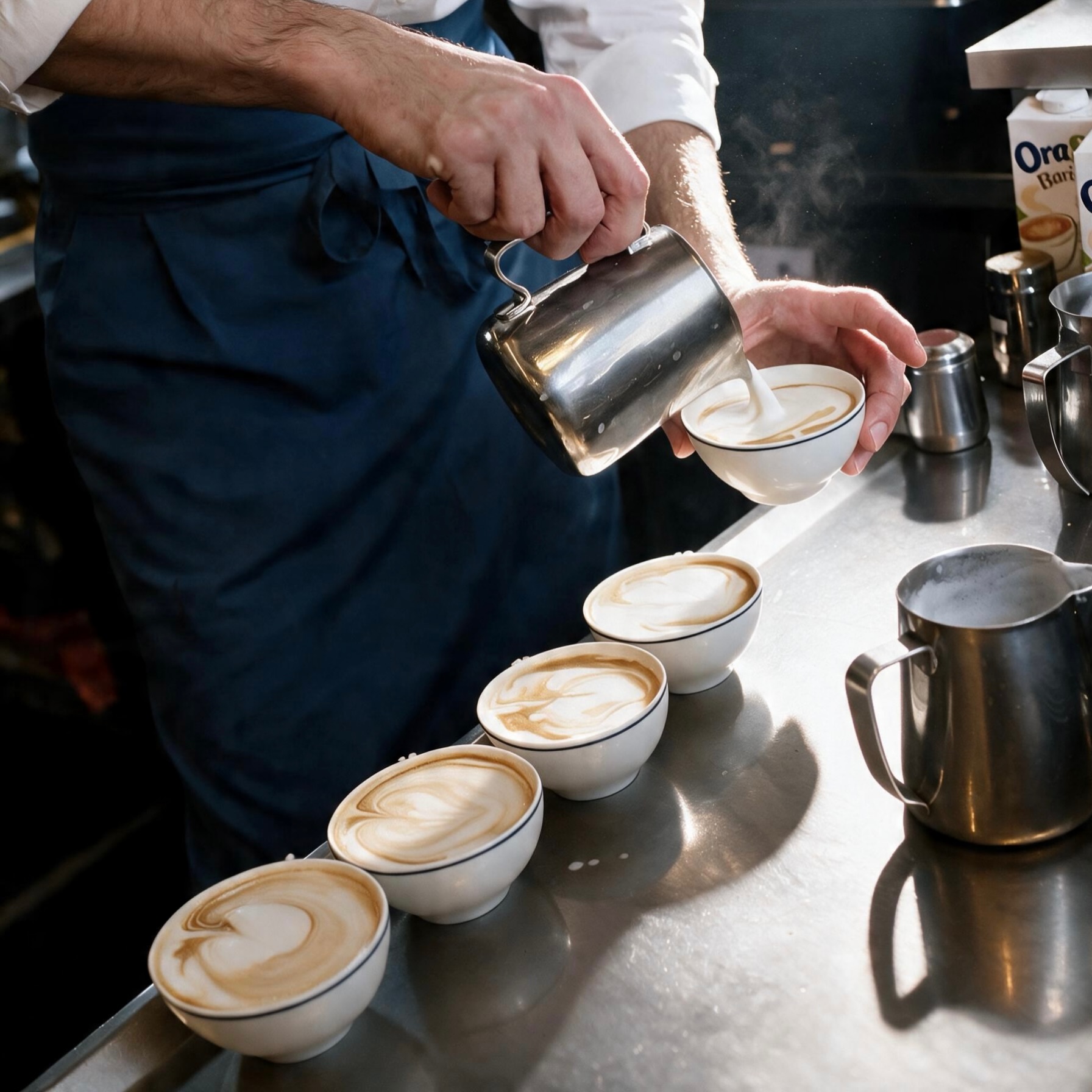 Man maakt koffie