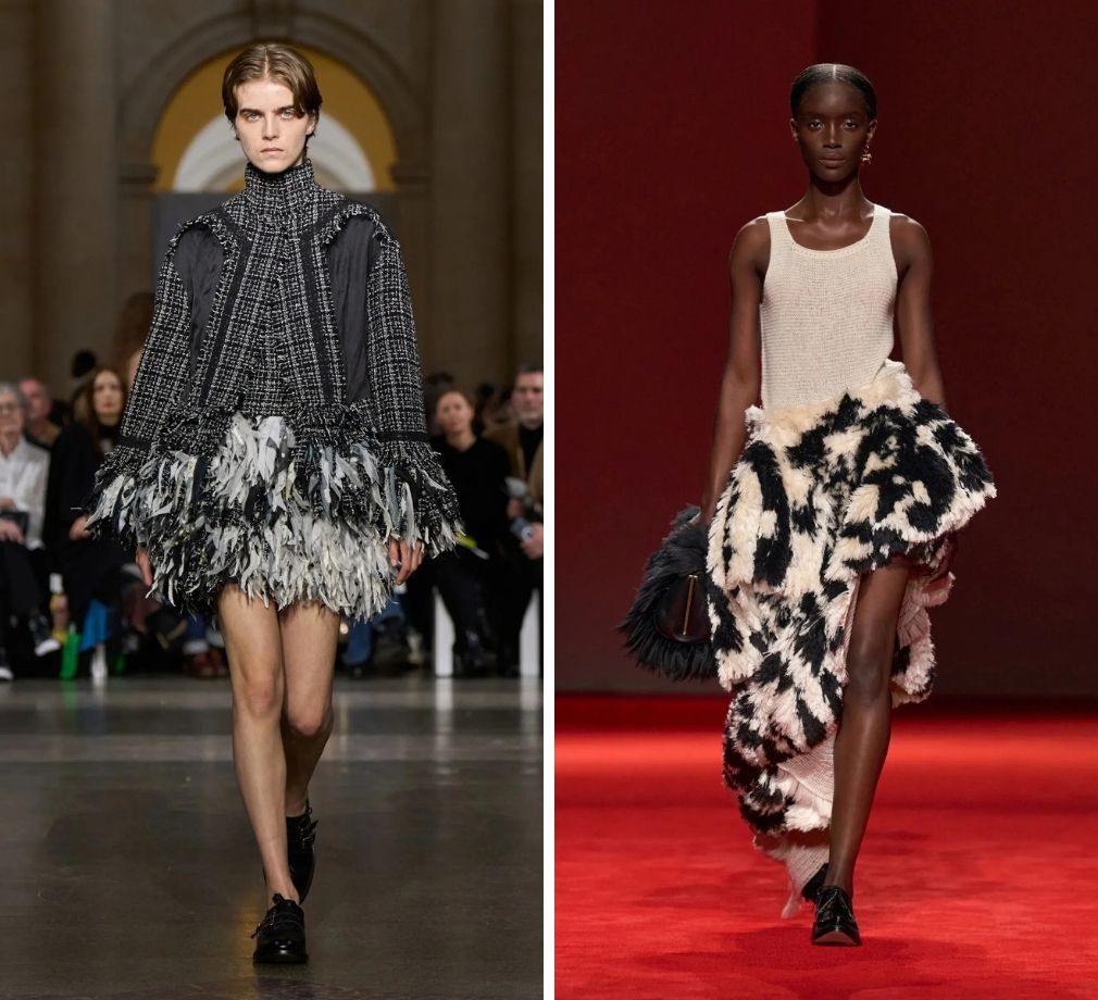 Modellen op de catwalk voor Erdem en Bottega Veneta