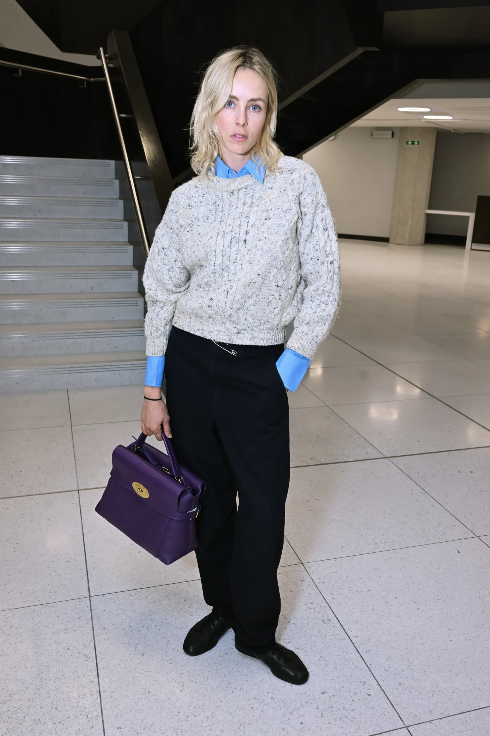 Edie Campbell bij Mulberry by Christopher Kane
