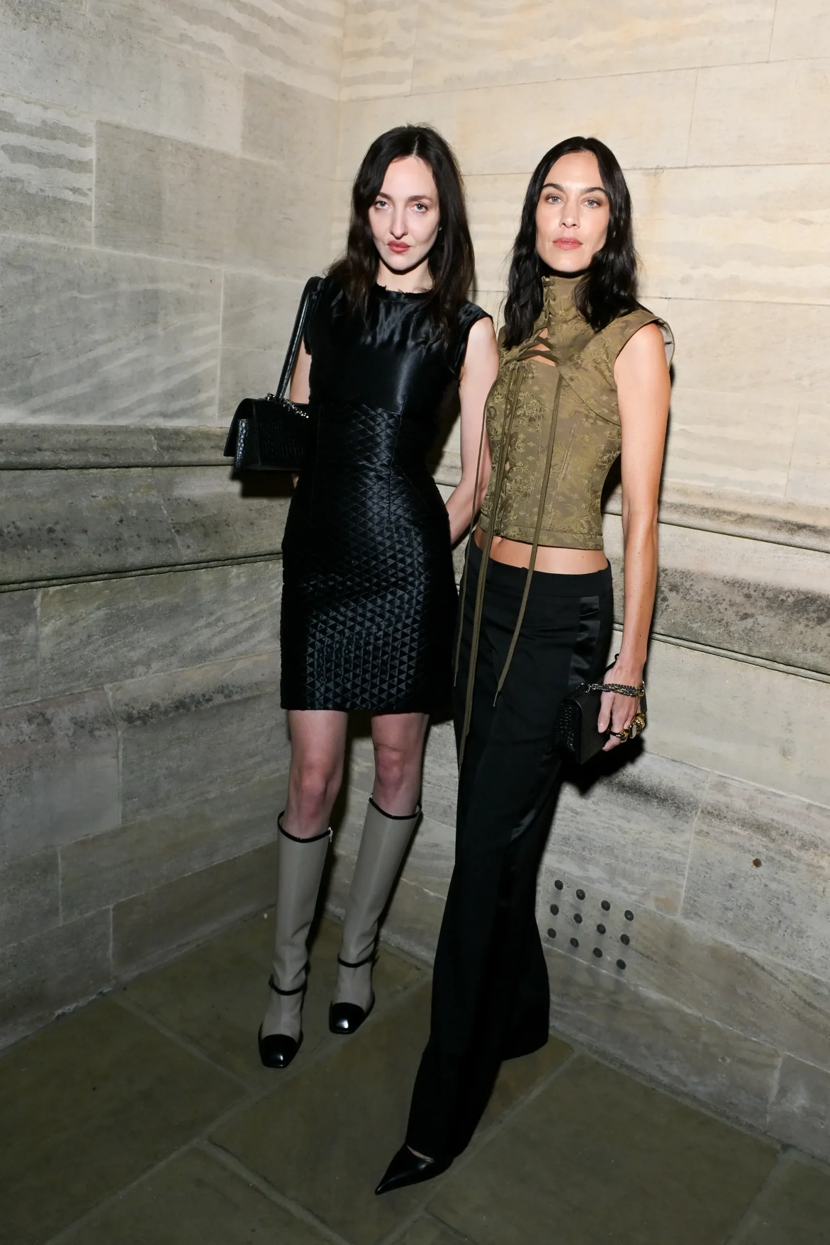 Tish Weinstock and Alexa Chung at McQueen.