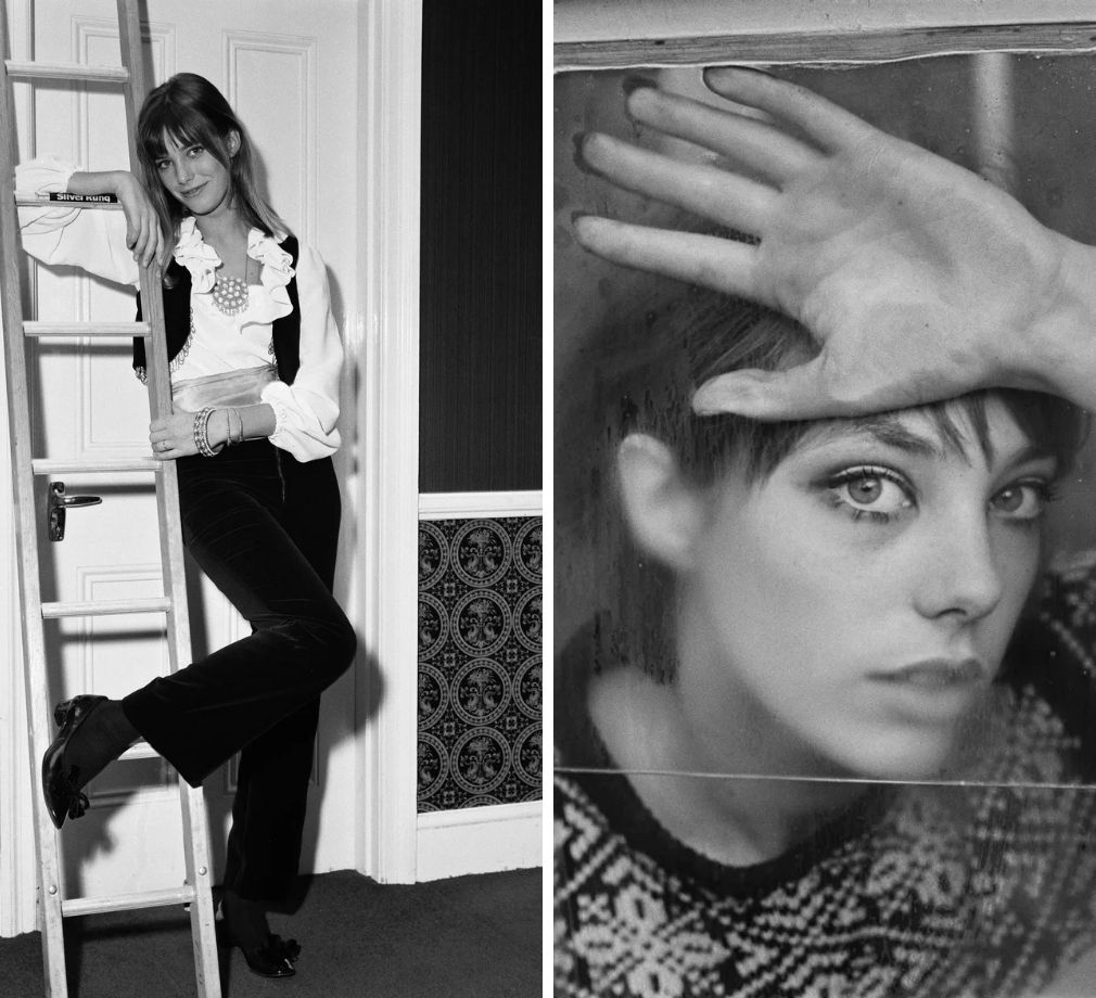 Jane Birkin in zwart wit