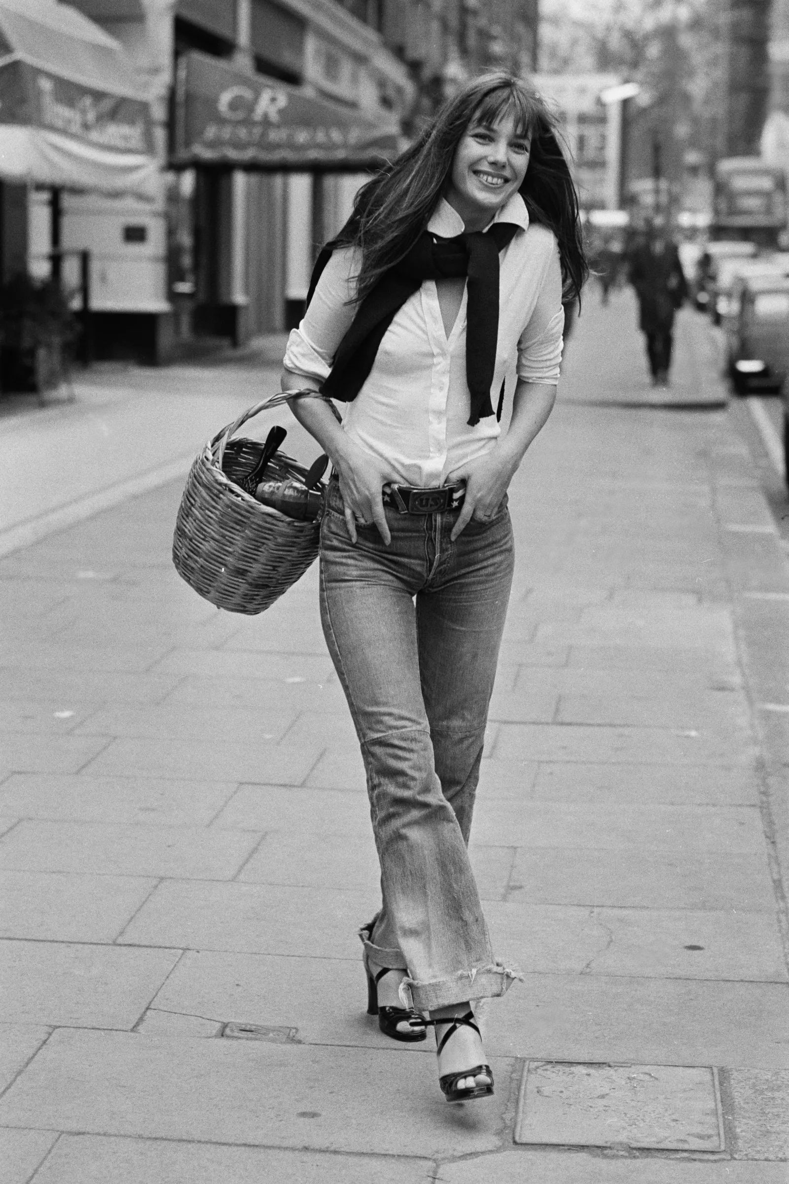 Jane Birkin met mand