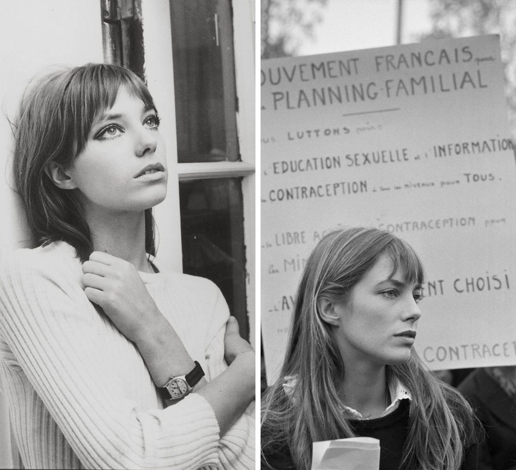 Jane Birkin in zwart wit