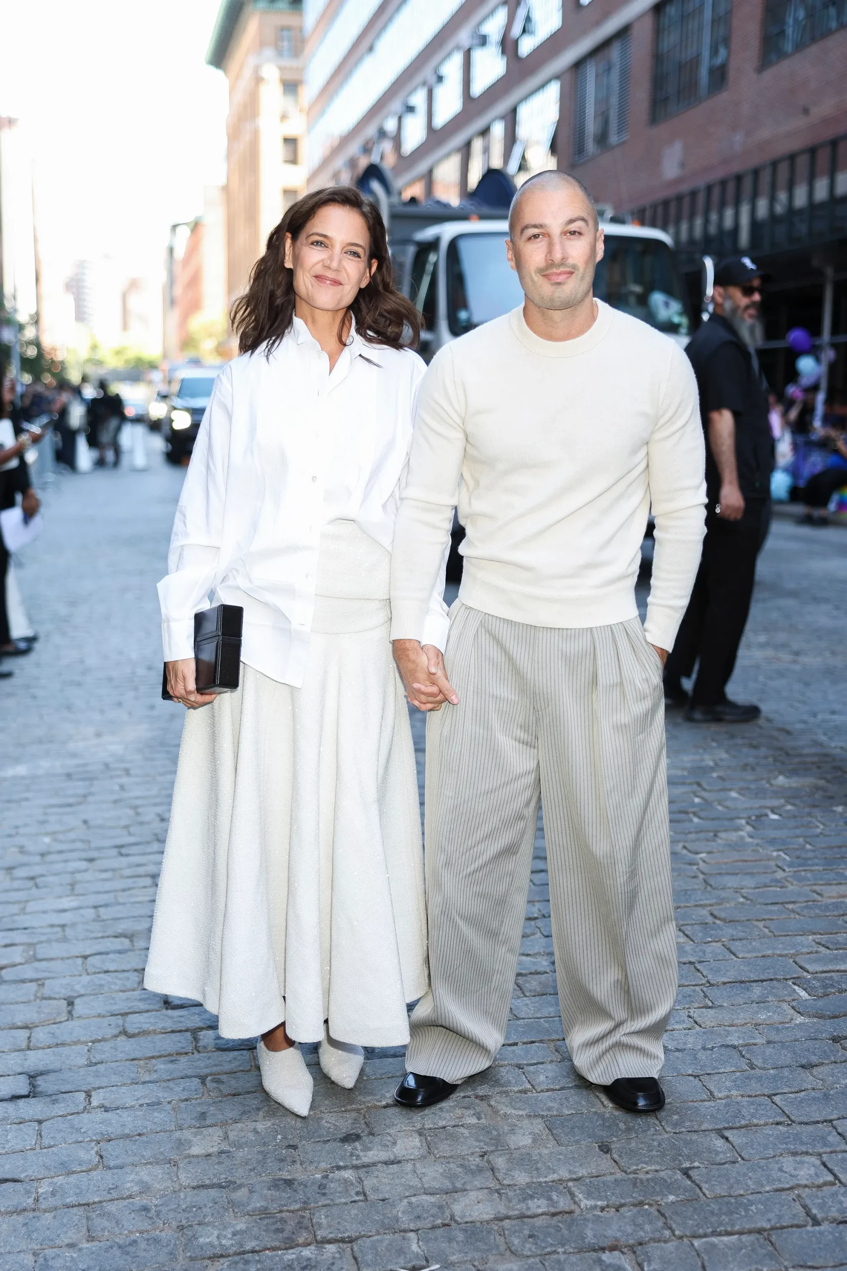 Katie Holmes en Jason Bard Yarmosky bij Calvin Klein