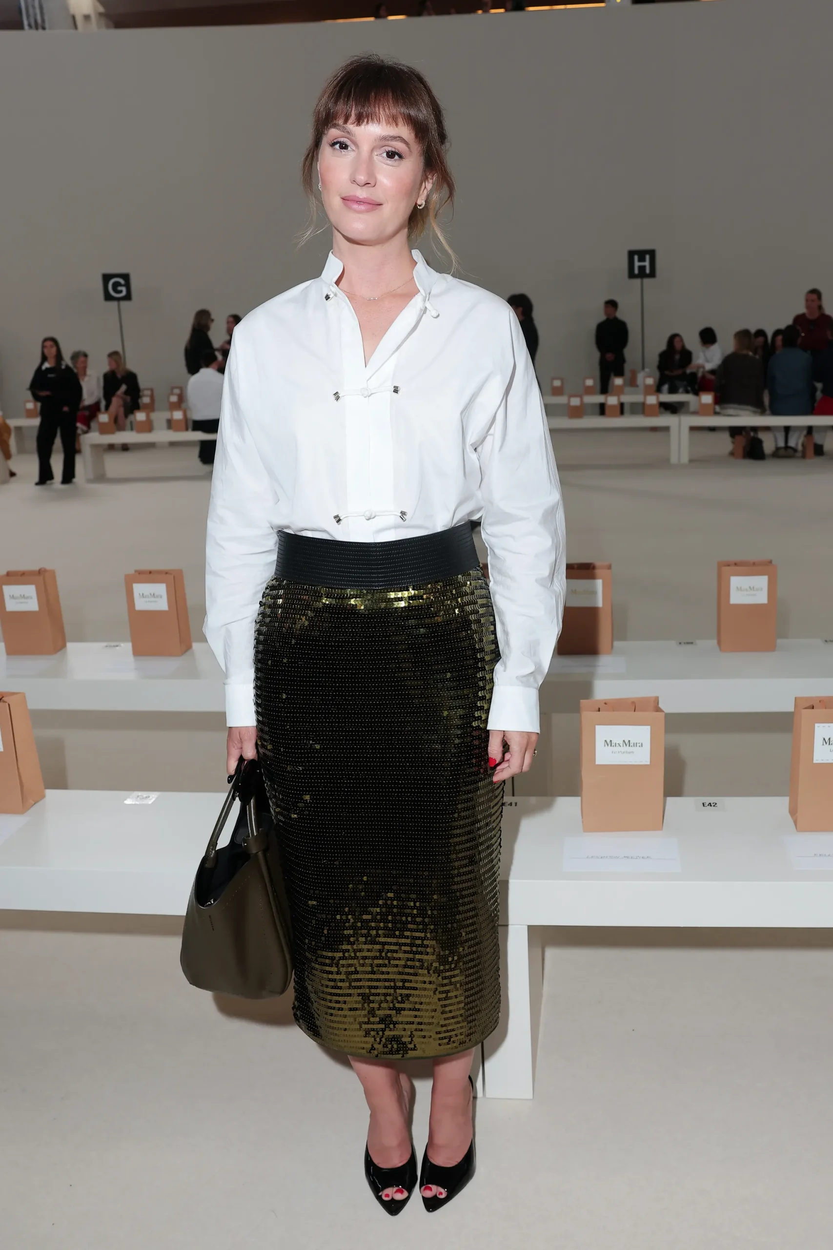 Leighton Meester bij Max Mara 