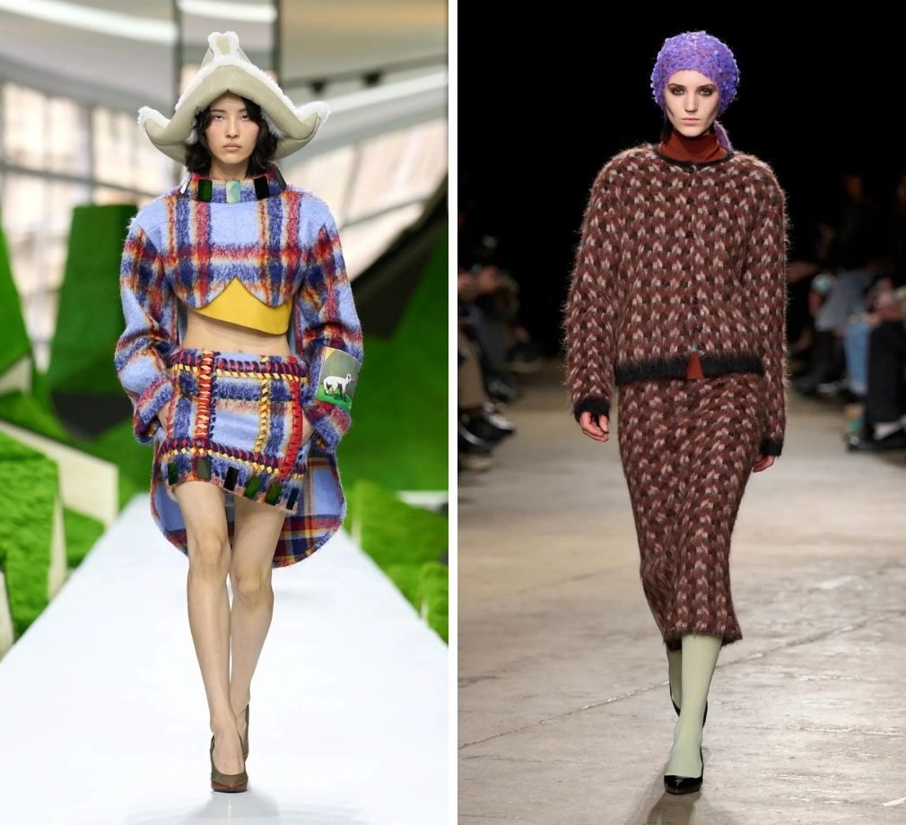 Modellen op de catwalk voor Louis Vuitton en Zanko