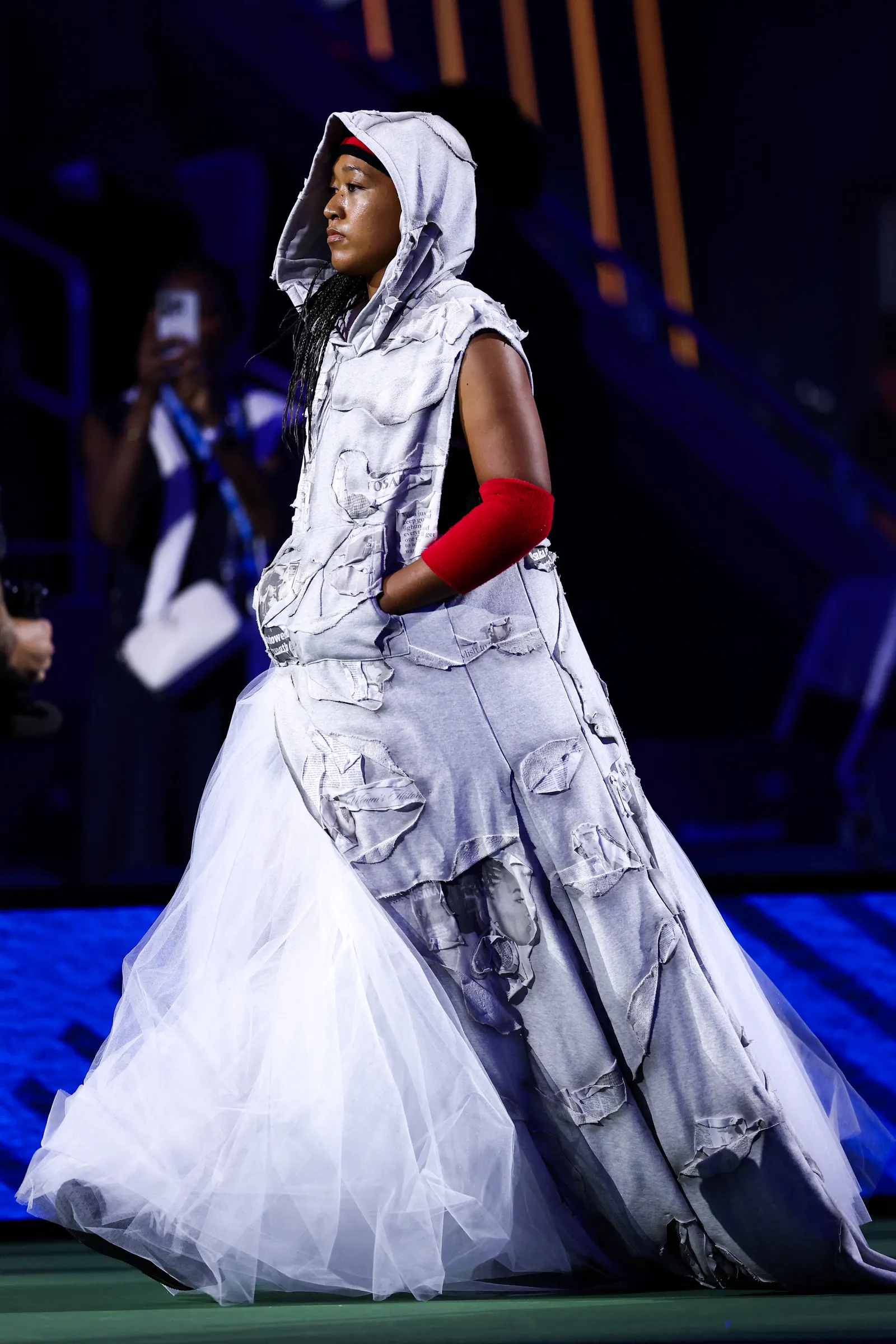 Naomi Osaka arriveert bij US Open