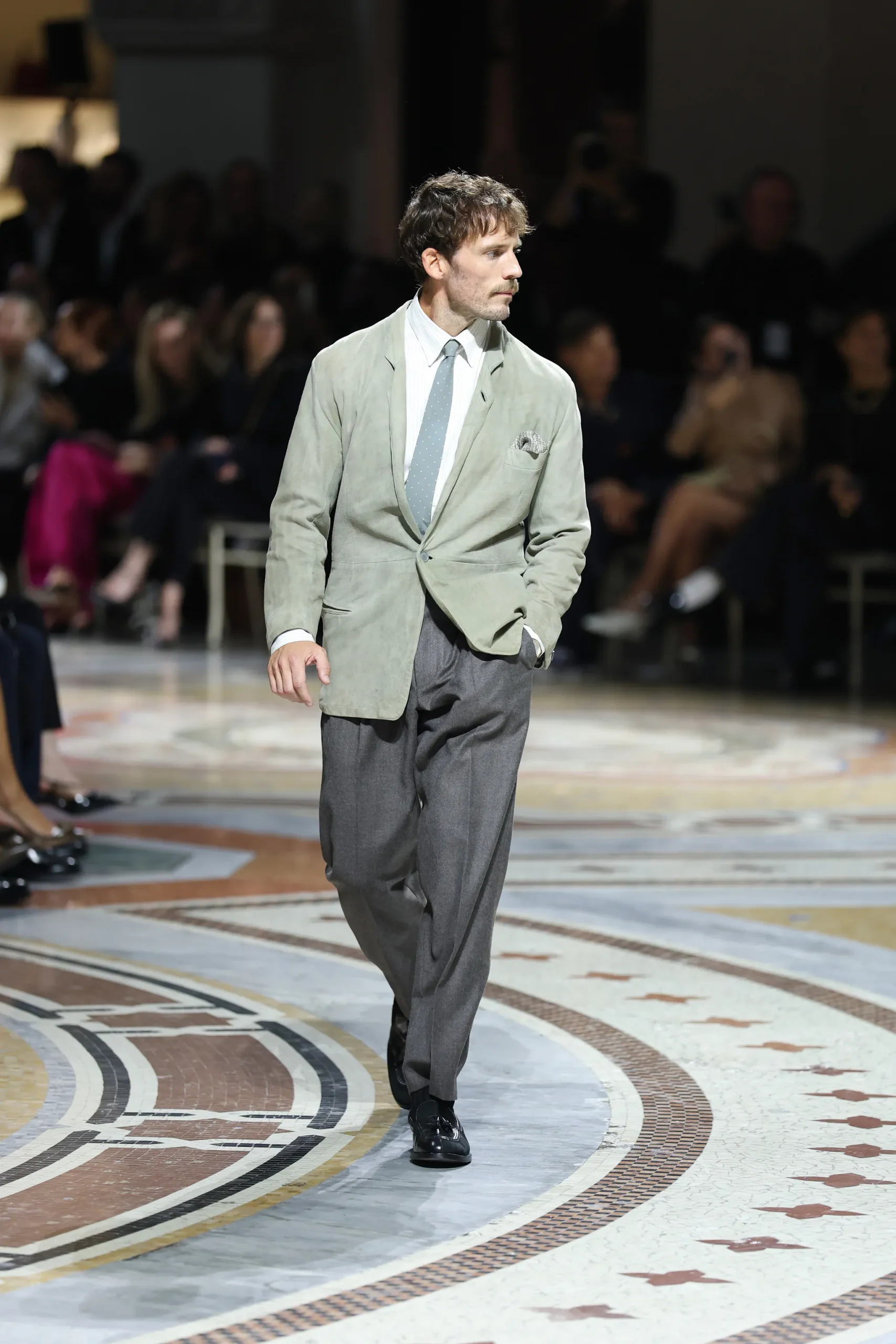 Sam Claflin in Armani
