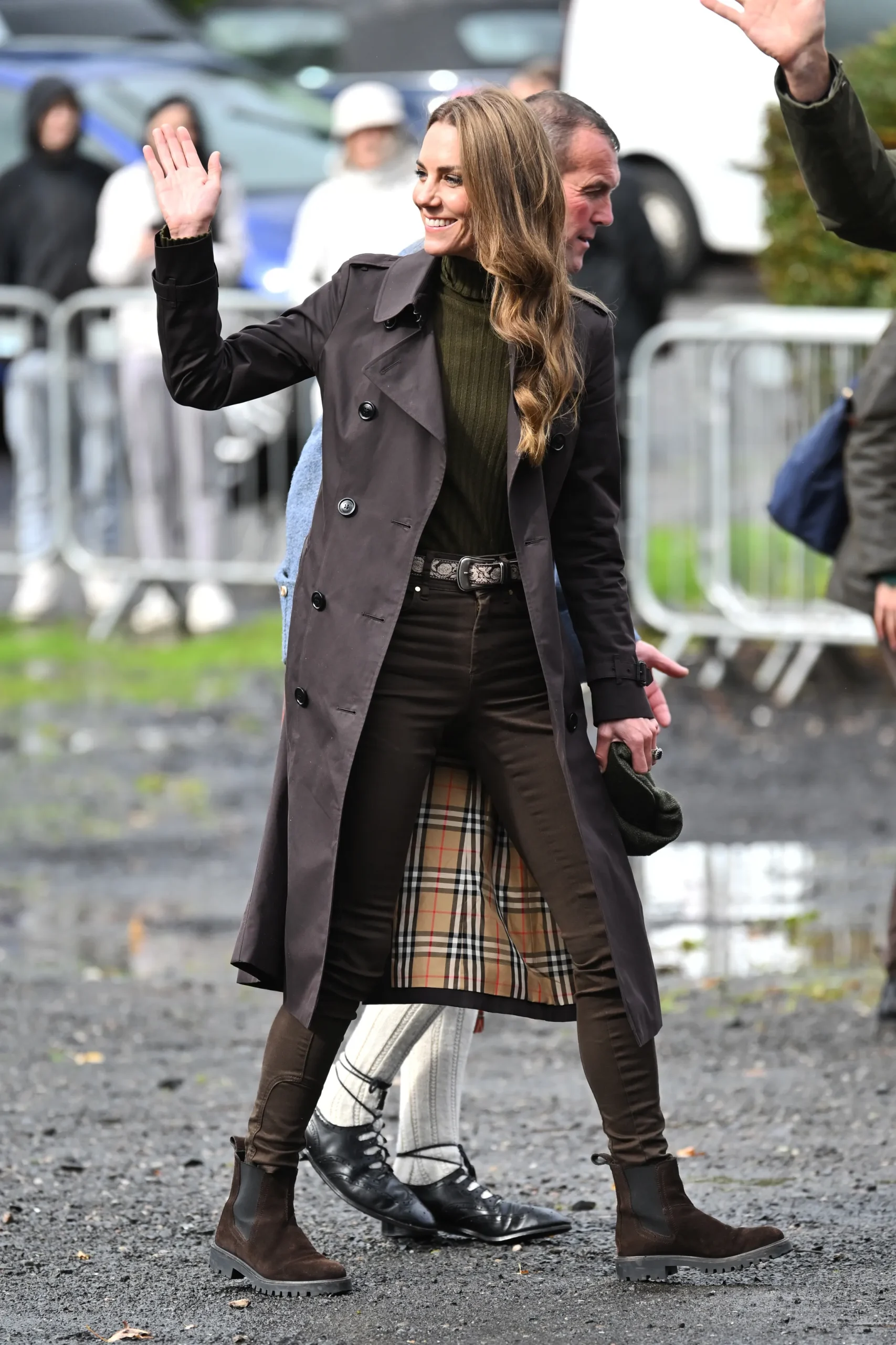 Kate Middelton in een Burberry jas