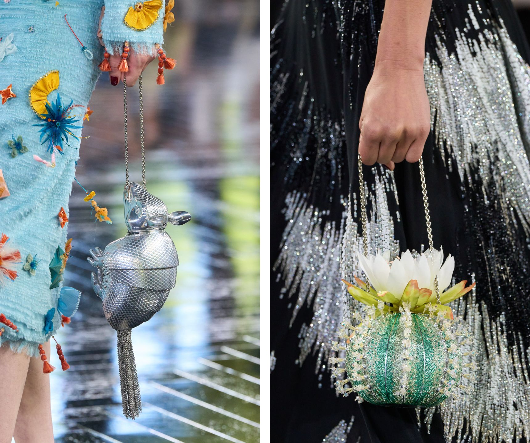 Tassen als kunstwerken op de runway van Dior couture herfst/winter 2026/