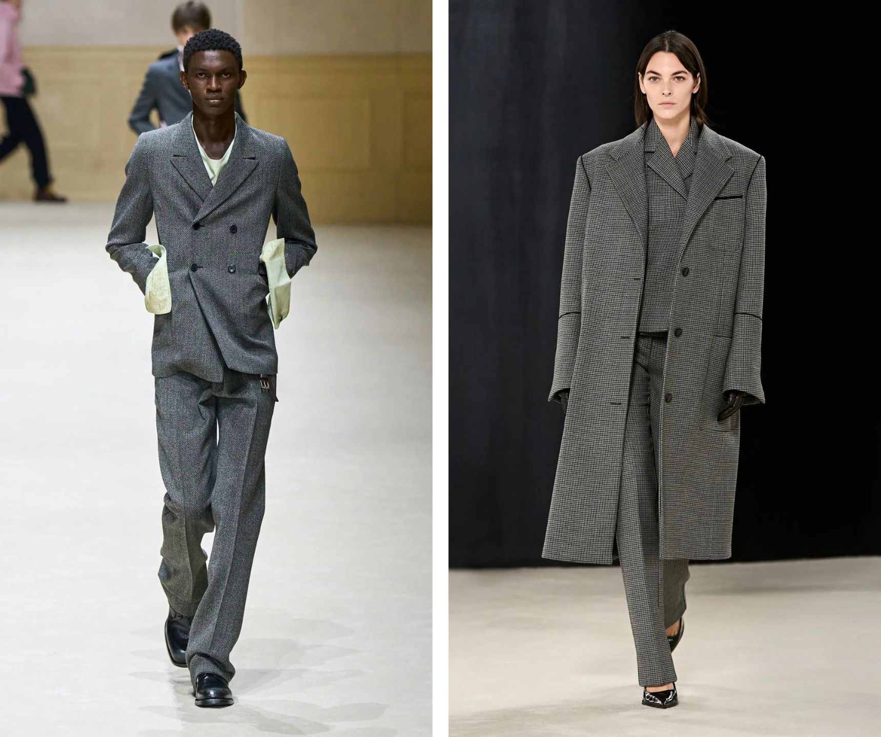 Italiaanse maatpakken op de runway.