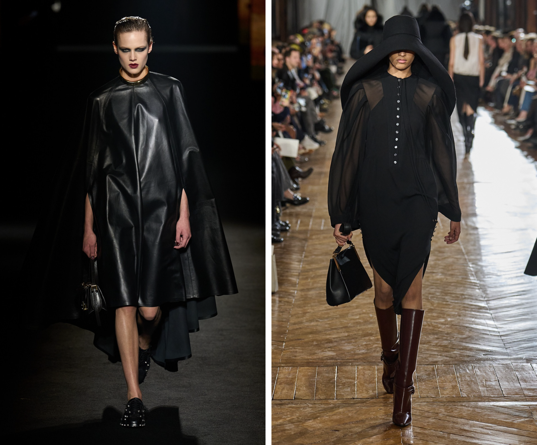 Balenciaga en Lanvin herfst/winter 2026 met witchcore fashion