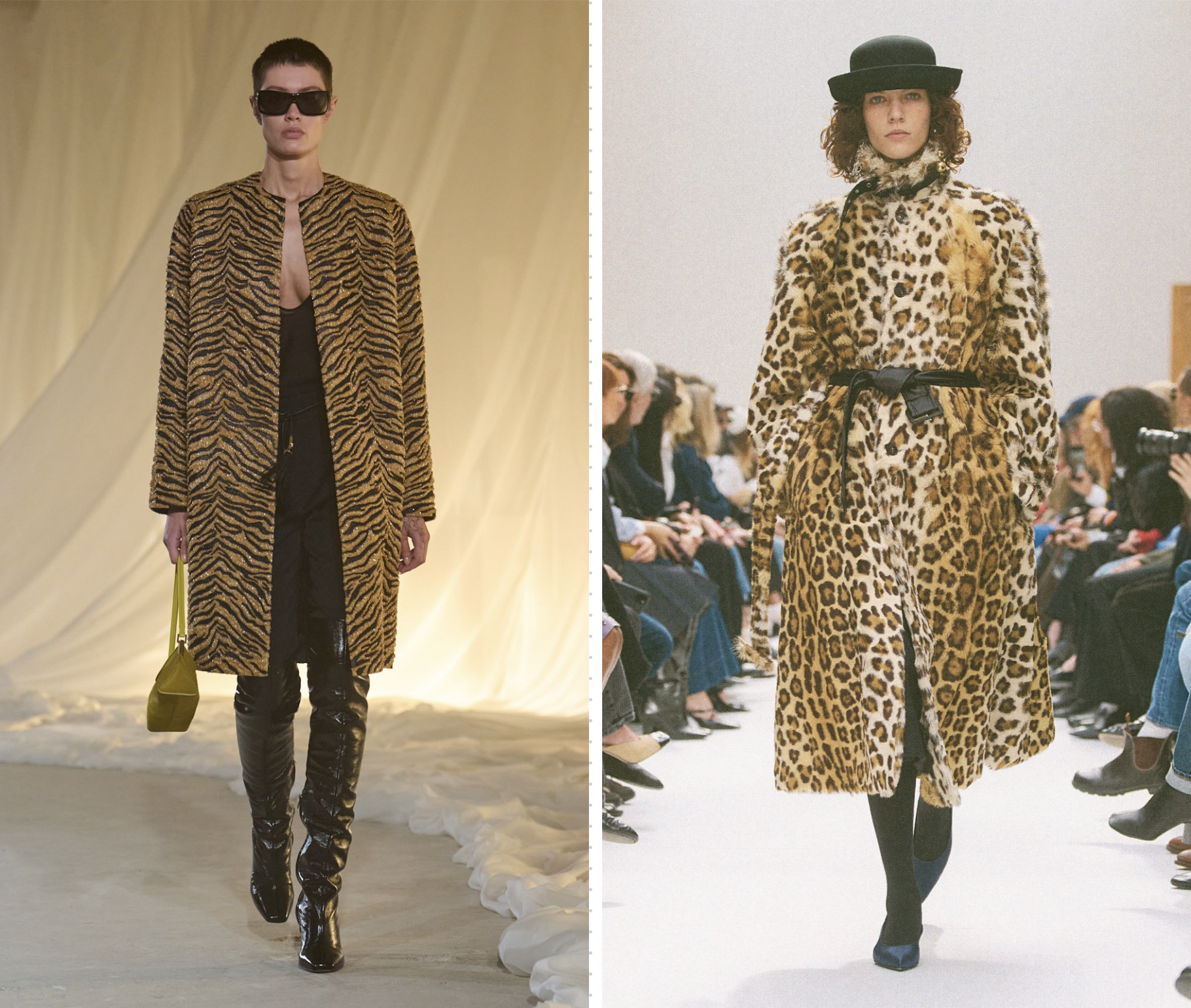 Balmain en Celine herfst/winter 2026 jassen met print
