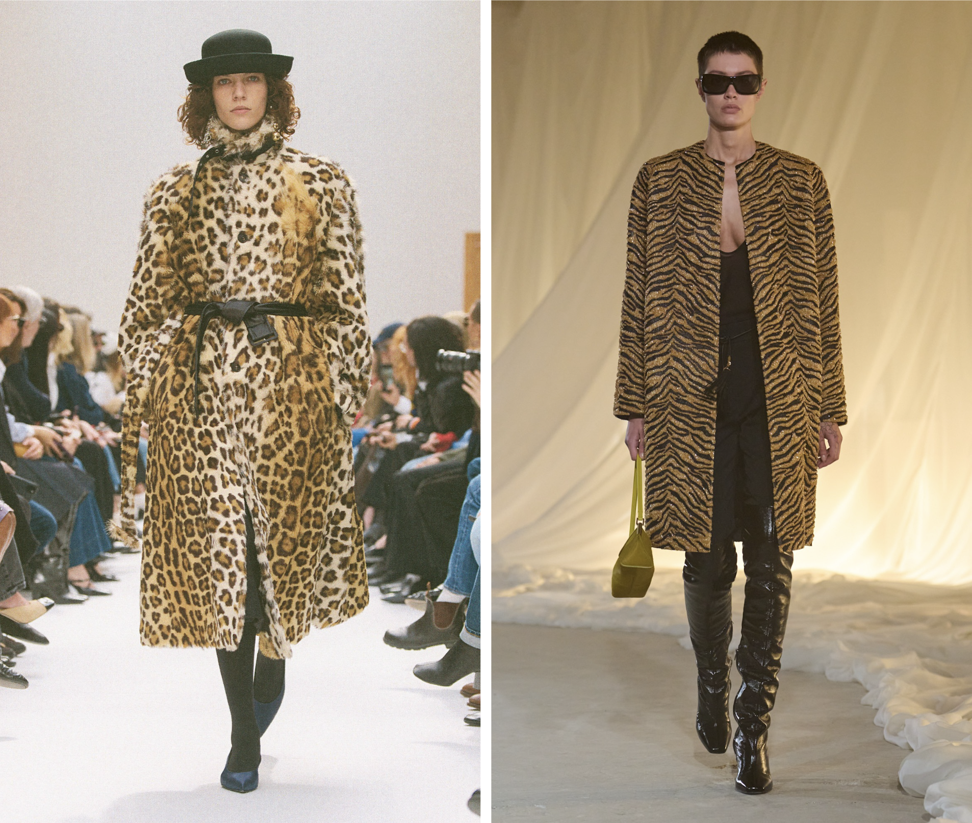Balmain en Celine herfst/winter 2026 jassen met print