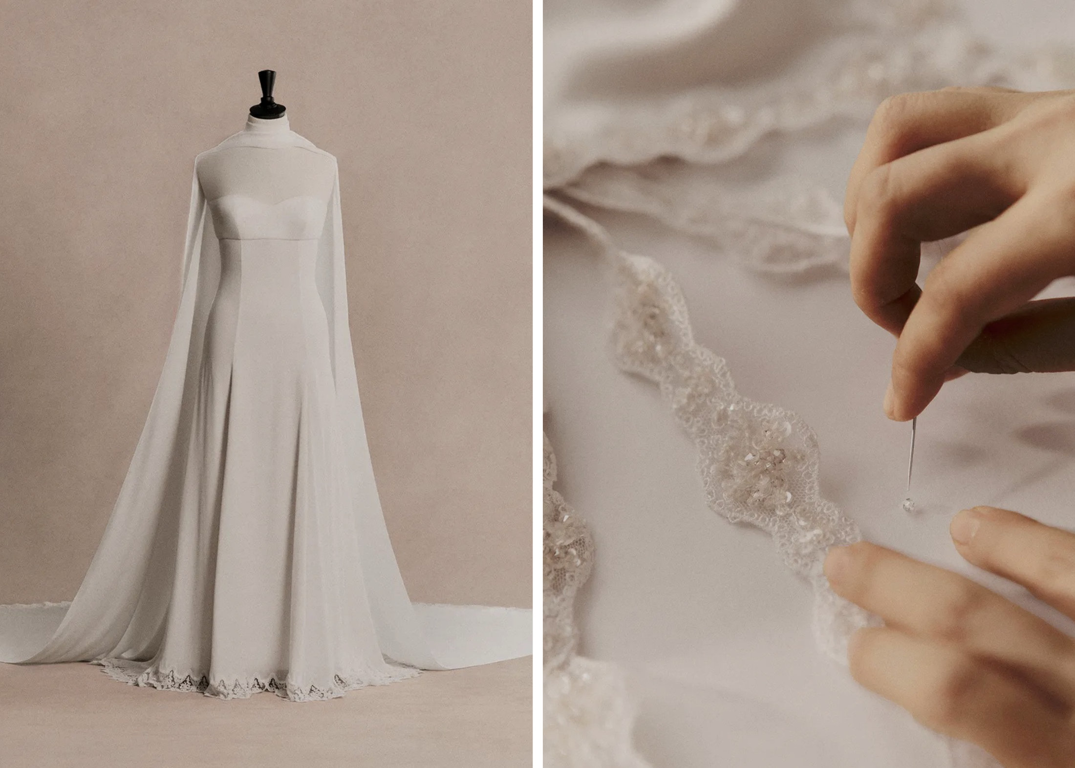 De trouwjurk van Phoebe Dynevor
