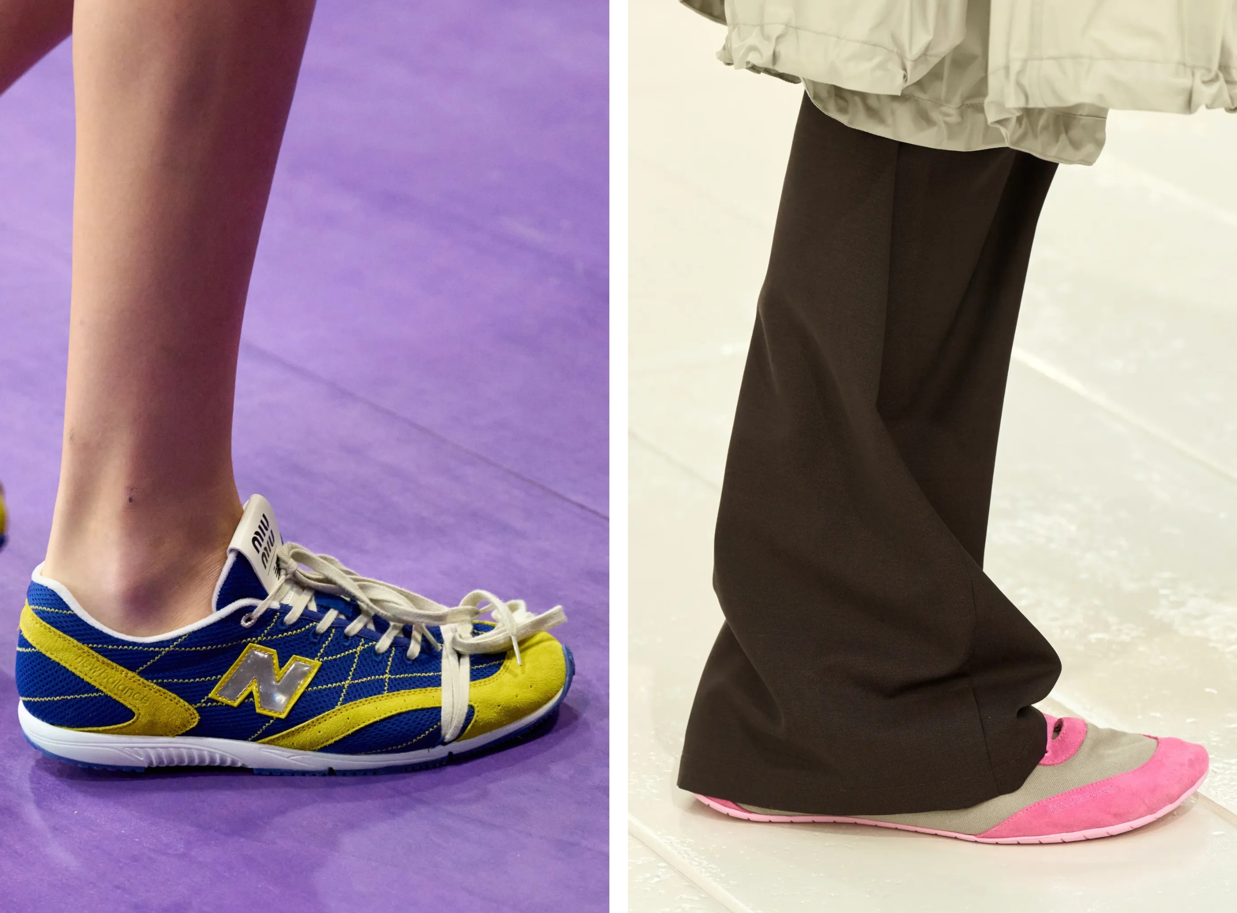 Sneakertrends 2027: Retro sneakers op de runway bij Miu Miu + Balenciaga SS27
