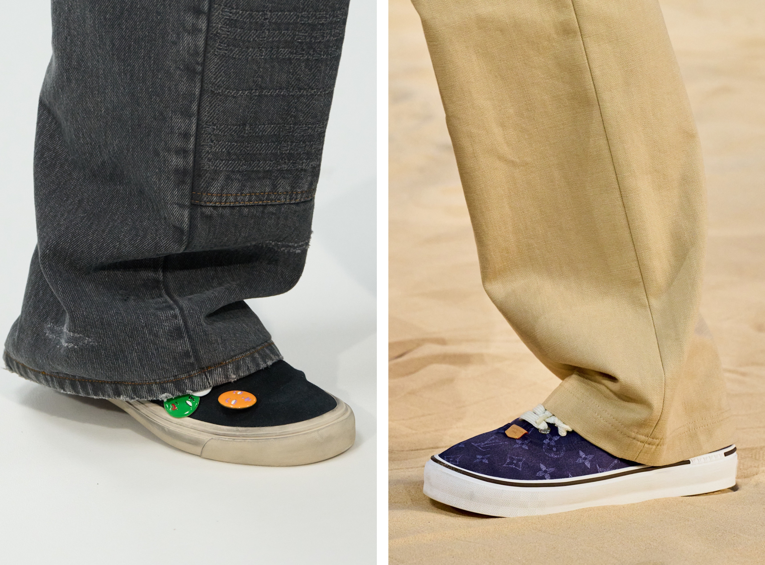 Sneakertrends 2027: Skate sneakers op de runway bij Burberry + Louis Vuitton SS27