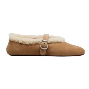 Alaïa-ballerina's met shearling