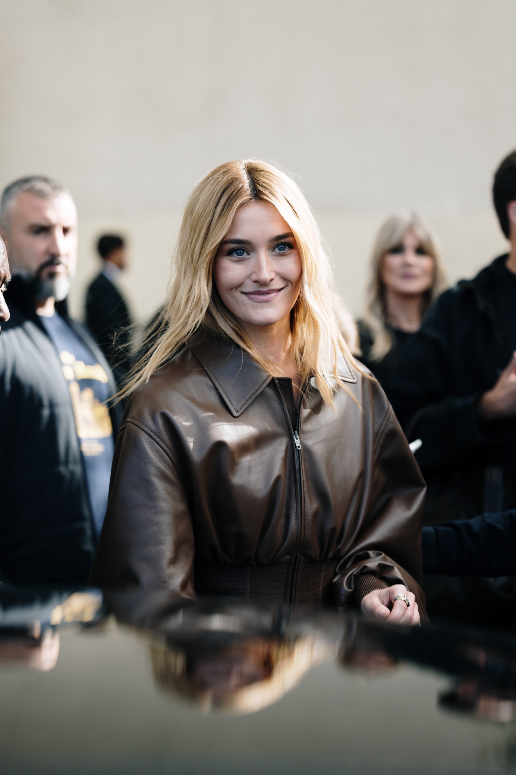 Sarah Pidgeon tijdens Paris Fashion Week lente/zomer 2027