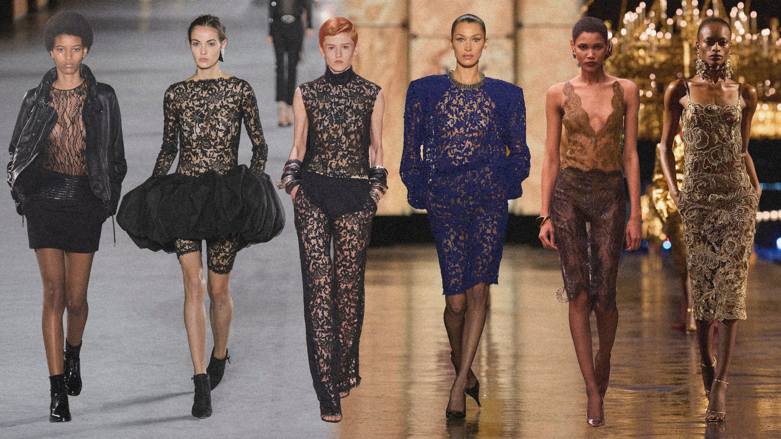 Kanten looks van Saint Laurent