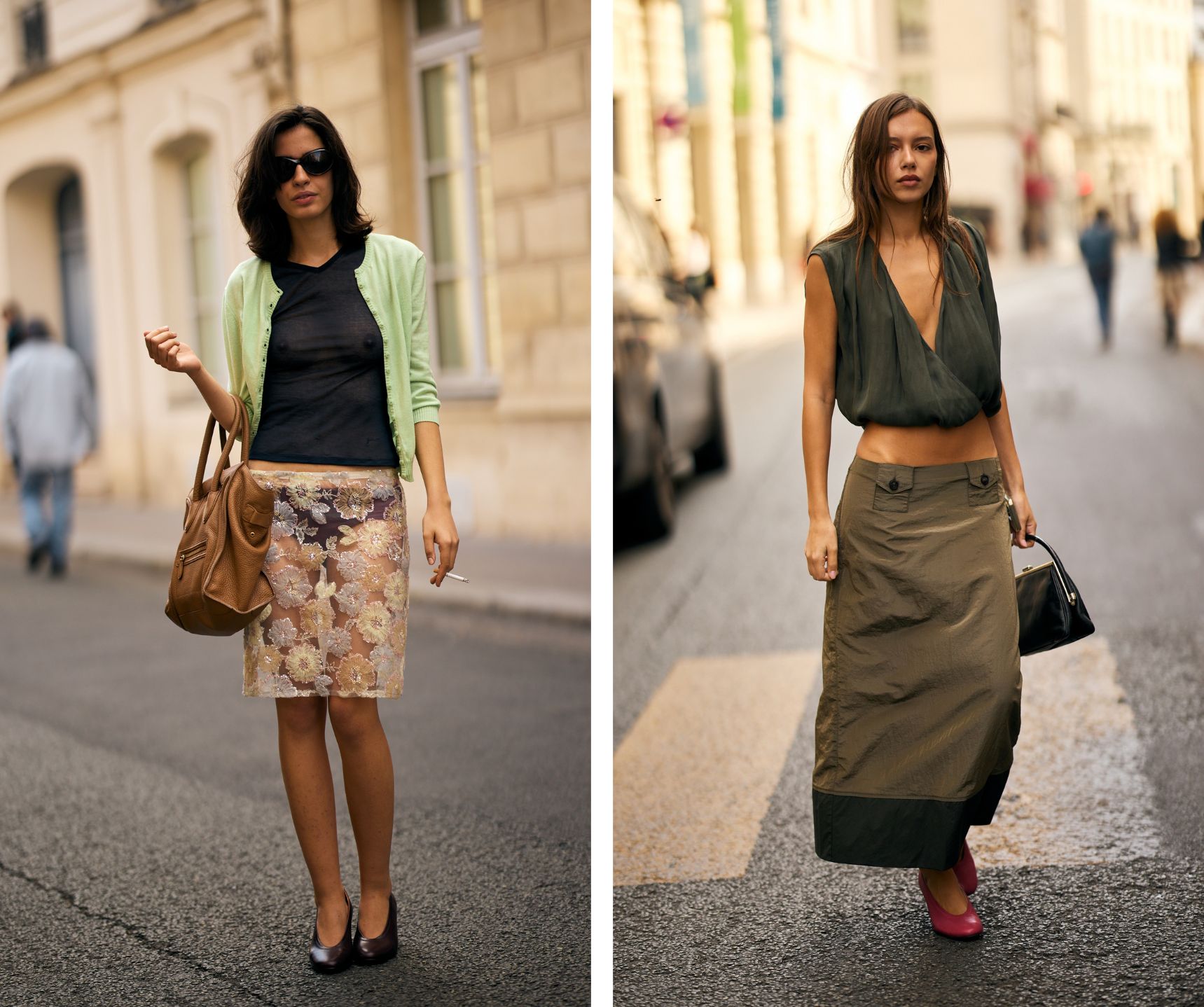 Streetstyle paris fashion week lente/zomer 2027: Rokken in streetstylelooks