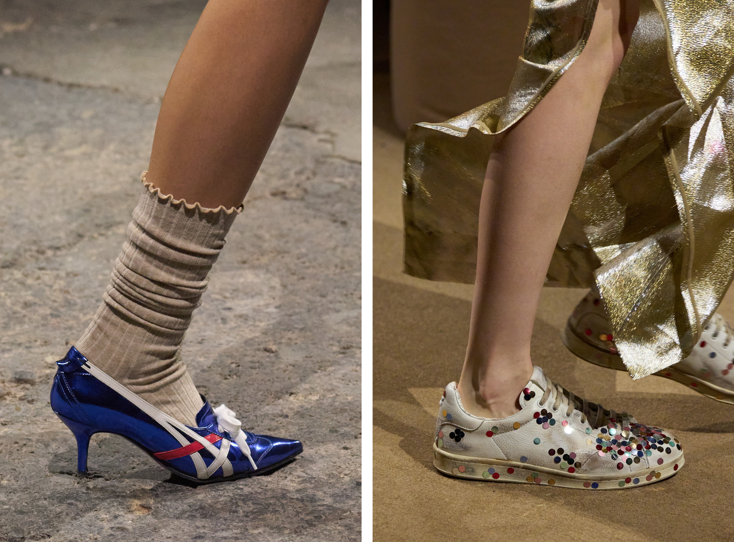 Sneakertrends 2027: Partysneakers op de runway bij Onitsuka Tiger + Coach SS27