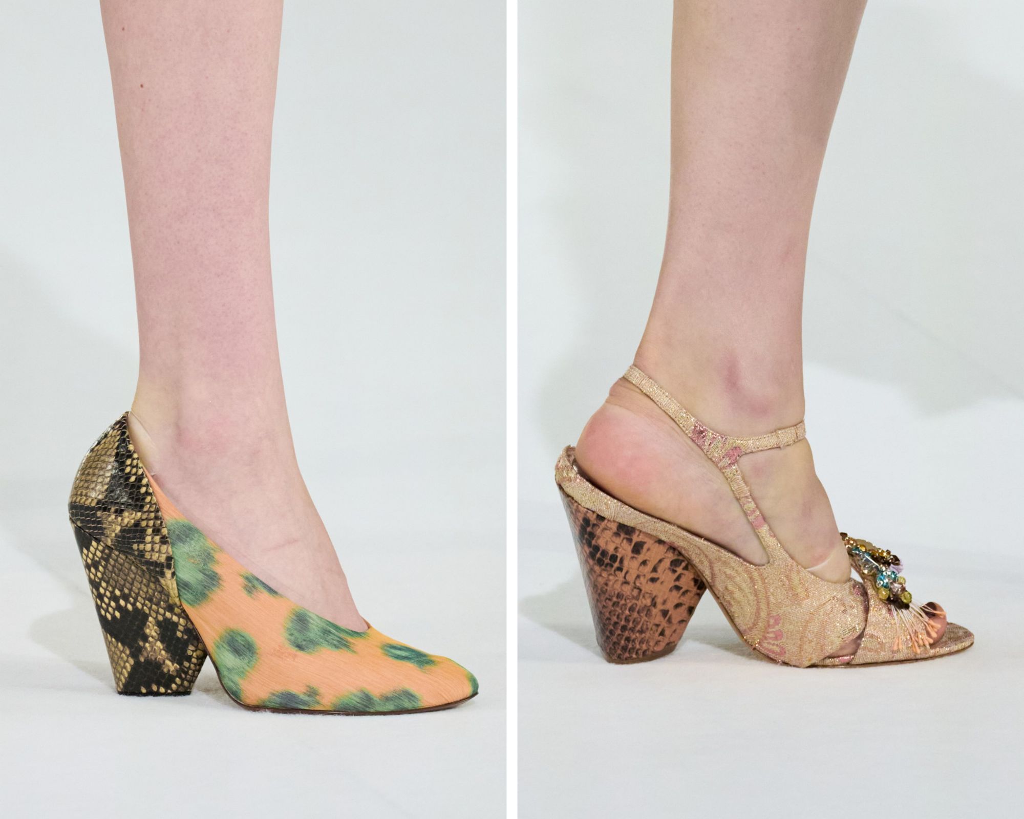 Schoenen op de lente/zomer 2027-runway van Dries Van Noten